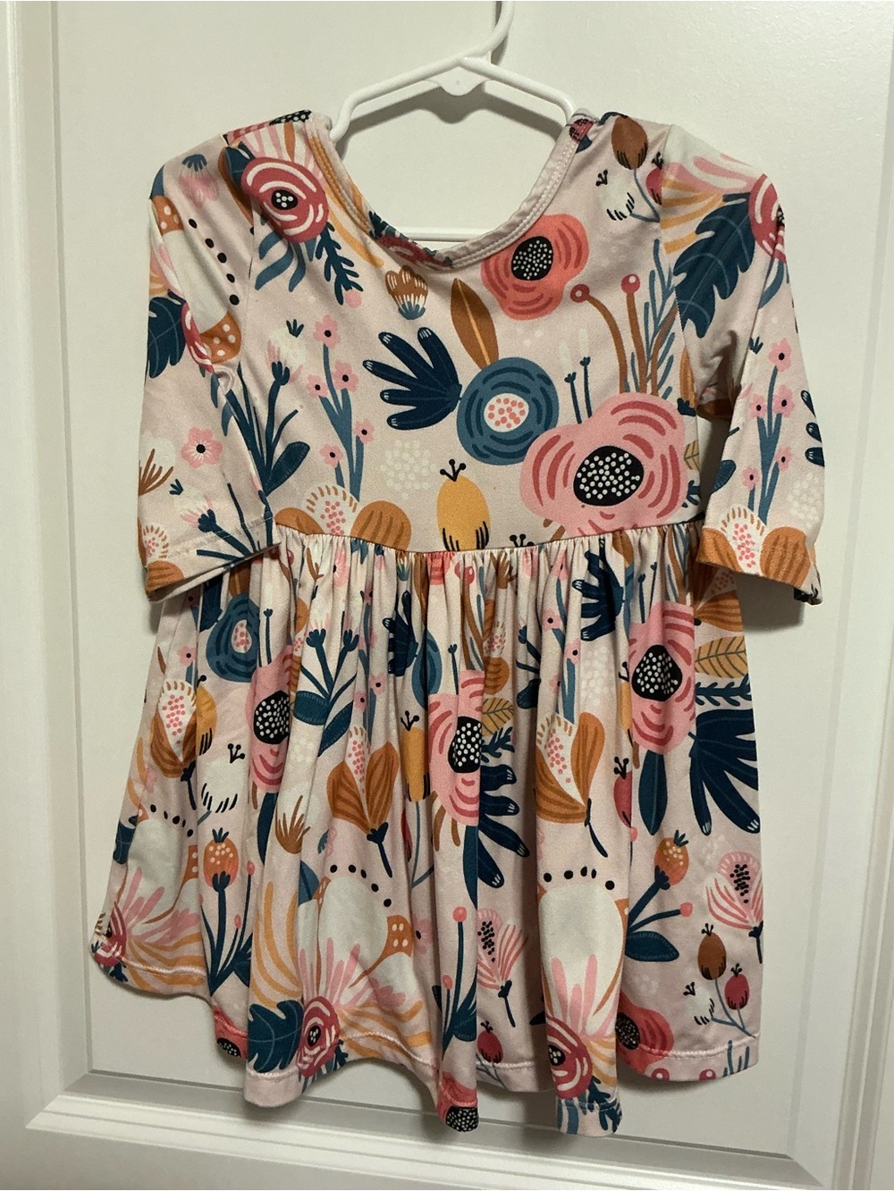 Mila & Rose 2T Floral Twirl Dress - Pink Multicolor